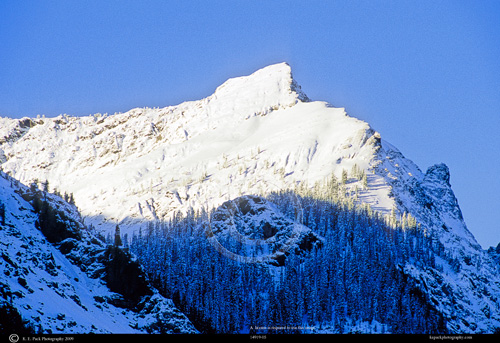 Snow covered mountain peak